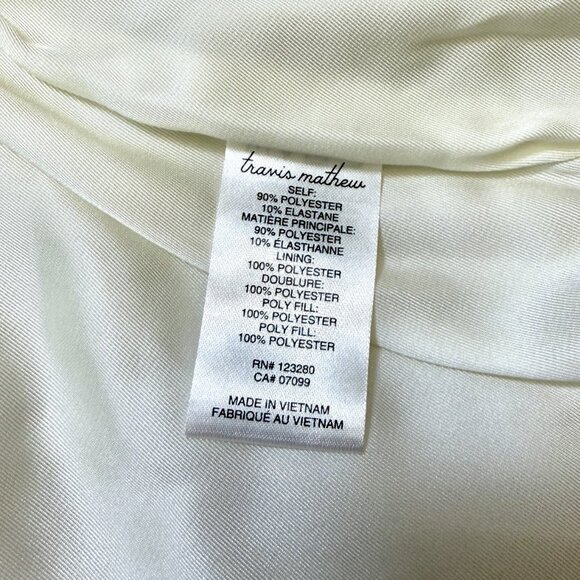 Travis Mathew Mont Blanc Puffer Full Zip Jacket Cloud White Size M - Picture 5 of 5